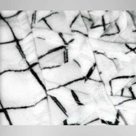 Mine Brand Sleeveless Lightweight Blouse-Black/White-Windowpane Plaid Print SZ M - Picture 5 of 6